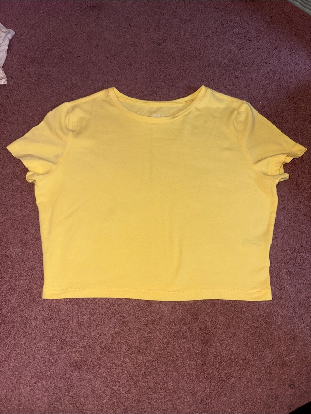 wild fable Yellow Short Sleeve Crop Tee